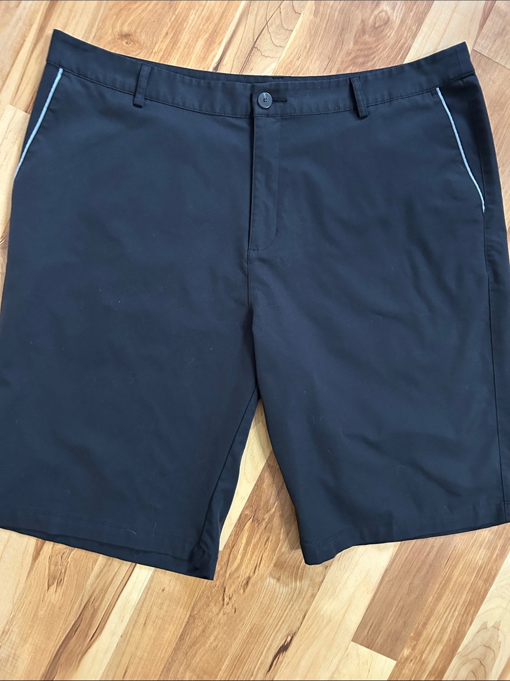 Adidas Men’s  Black Shorts with White Trim and Front & Back Pockets Size 38